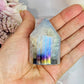 Gorgeous 6cm Angel Aura Druzy Agate Cylinder | Tower