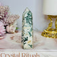 Moss Agate Tower 8.5cm