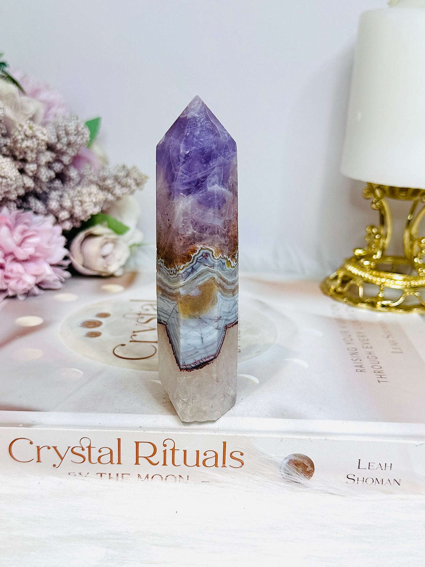 Crazy Lace Amethyst Tower 10.5cm