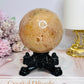 Large Druzy Pink Amethyst Sphere on Stand 602g