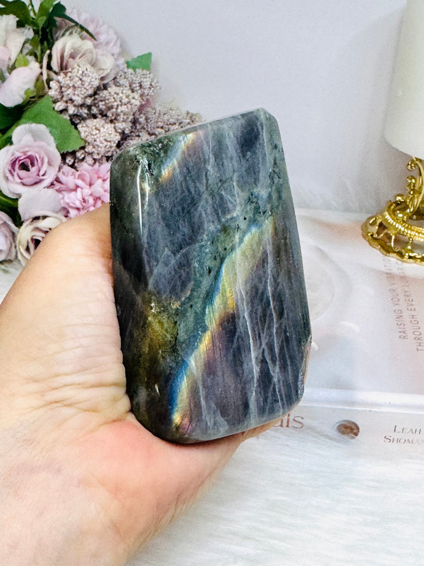 Labradorite Freeform with Purple Flash 9.5cm ~ Chip on side Discounted