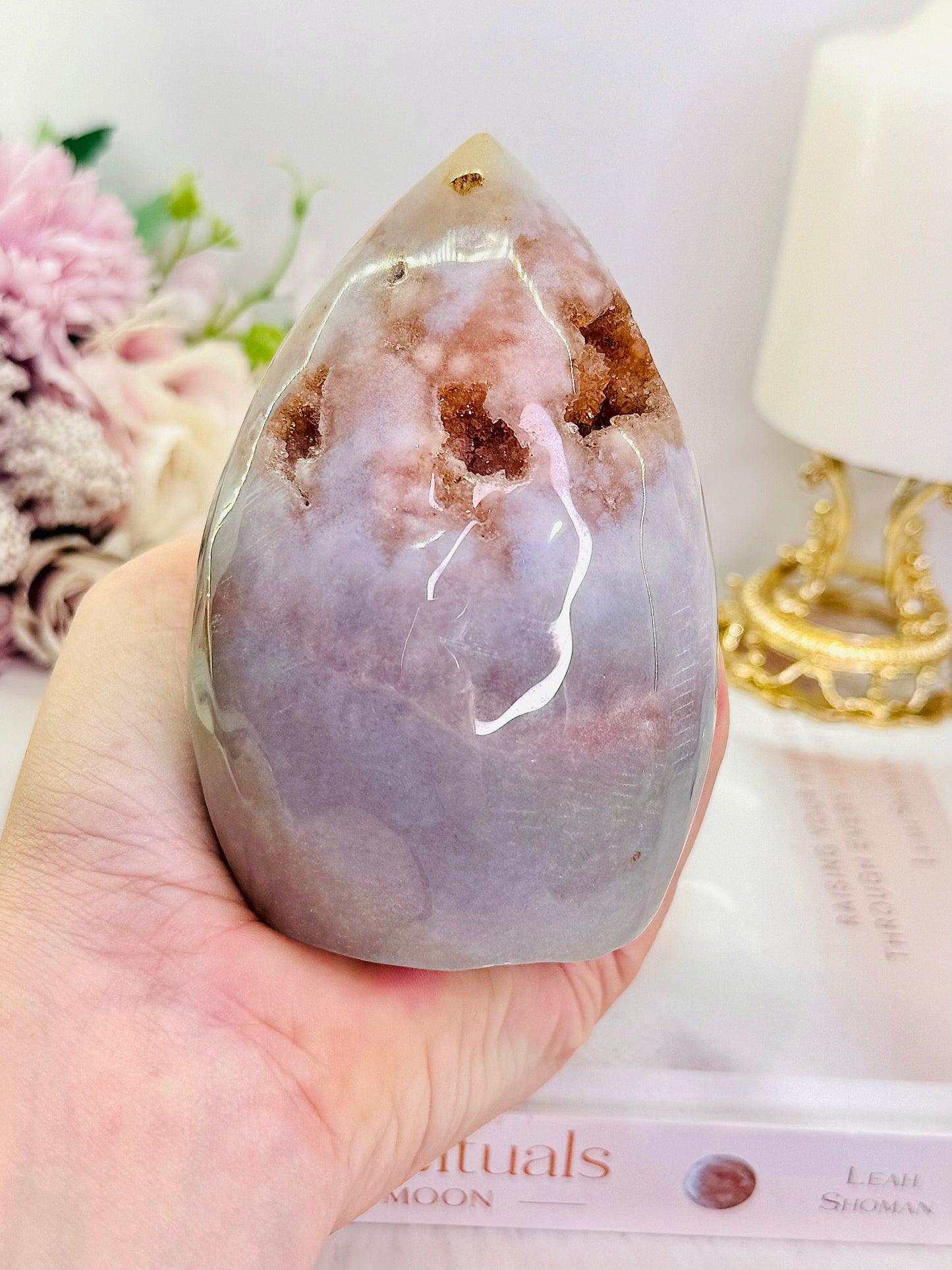 Incredible Large 10.5cm 450gram Druzy Agate Freeform | Flame