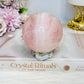 Large Rose Quartz Sphere (with Iron Oxide) on Stand 408g