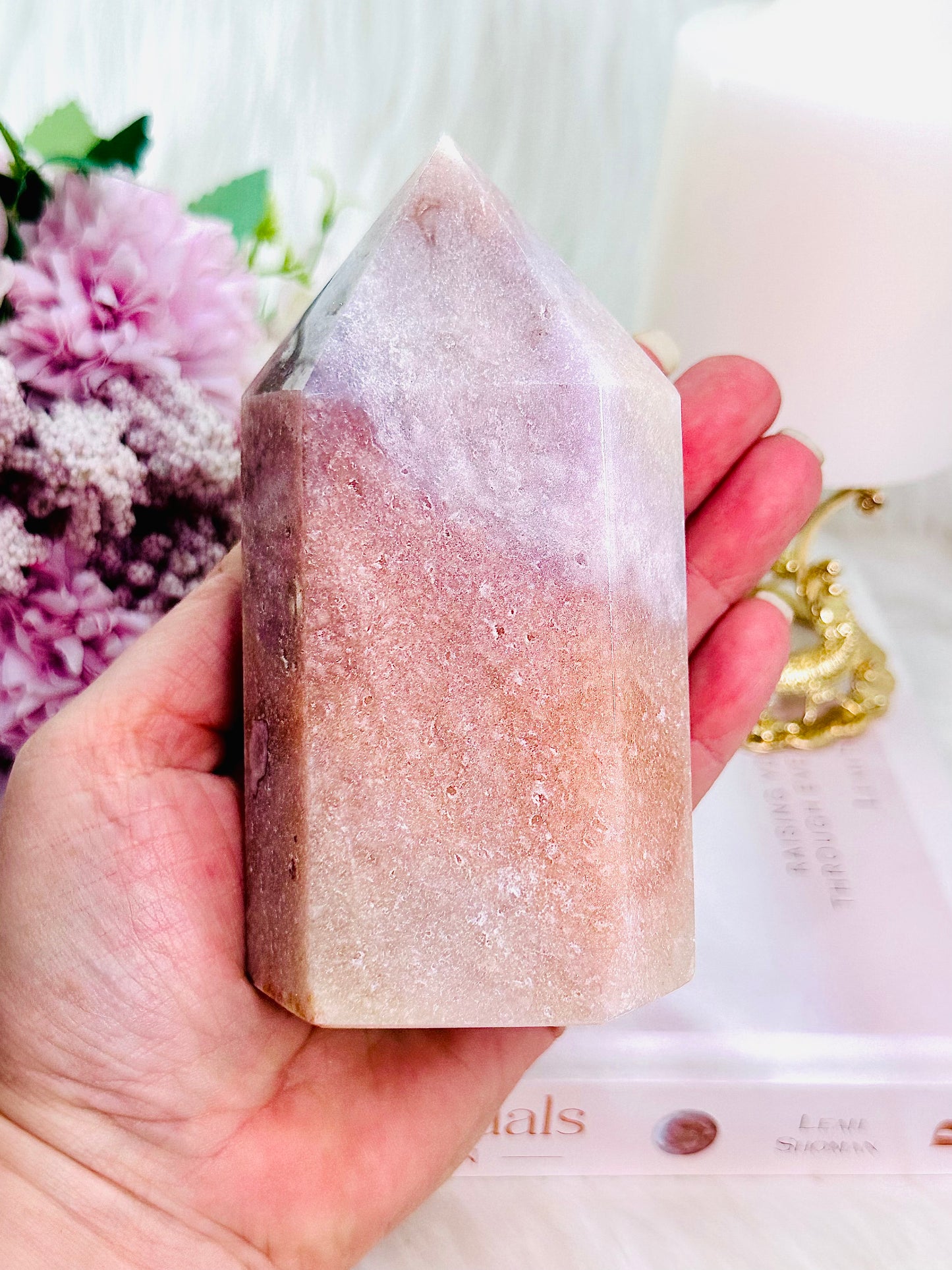 Delightfully Charming Magical Pink Amethyst Chunky Tower From Brazil 596grams