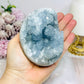 Blue Celestite Large Freeform Egg on Stand 9.5cm 720g