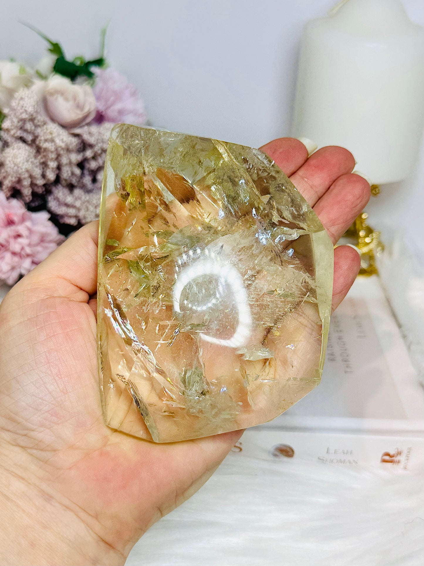 ✨ SALE ✨ Large Citrine Freeform Full of Rainbows 11cm 402g