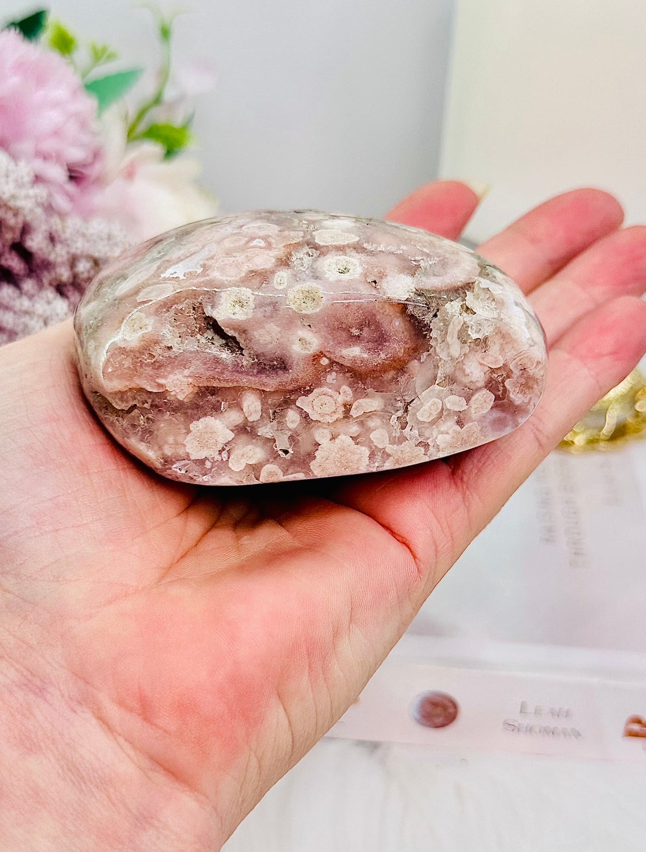 Heal The Heart ~ Absolutely Gorgeous 385gram Flower Agate Carved Flame | Freeform From Madagascar