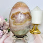 Collectors Piece ~ HUGE Pink Amethyst Carved Egg 16cm 2.08KG On Stand