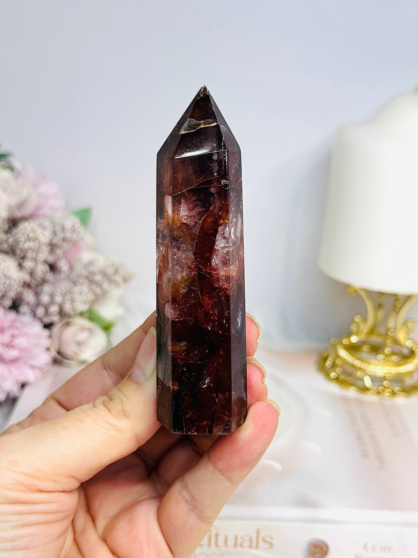 High Grade Fire Quartz Tower 9.5cm