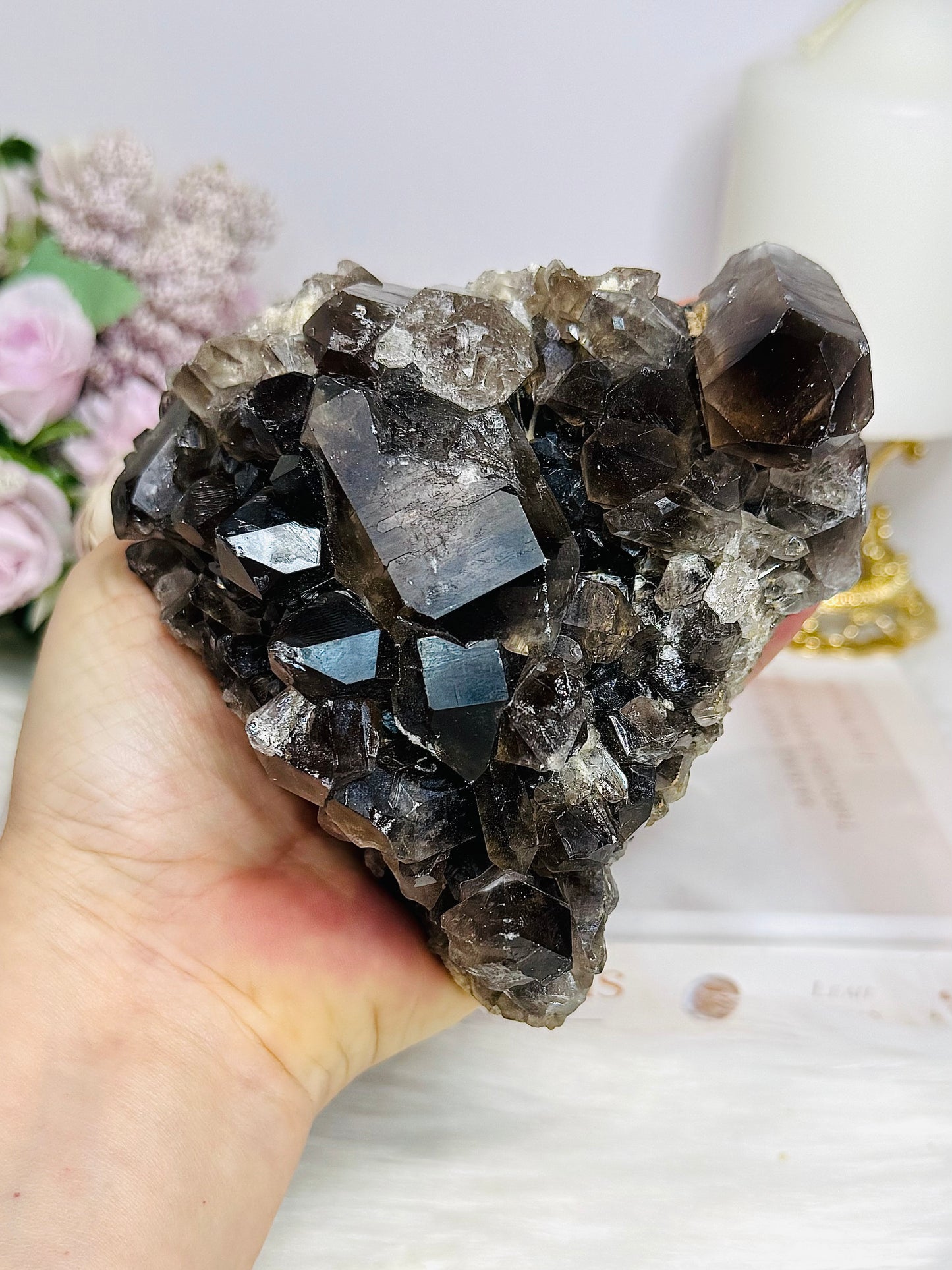 Large Smokey Quartz Cluster 11cm 835g