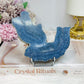 Blue Coral Fossil Specimen Slab on Stand 11.5cm