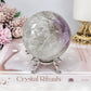 Large High Grade Agate Sphere with Rainbows on Stand 733g