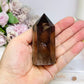 Smokey Quartz Tower with Rainbows 8cm