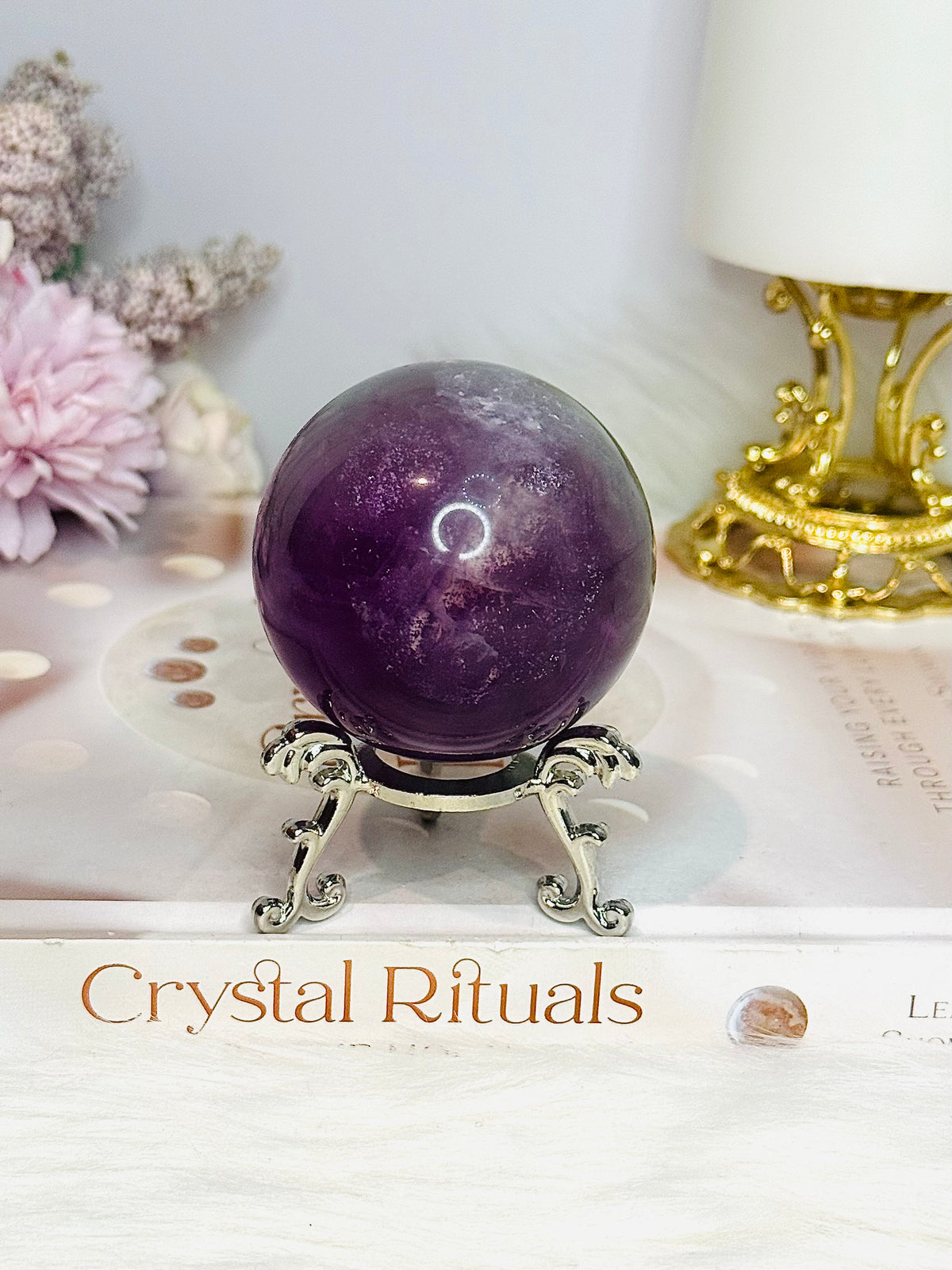High Grade Fluorite Sphere On Stand 272g