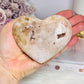 Pink Amethyst Druzy Heart 10cm On Stand