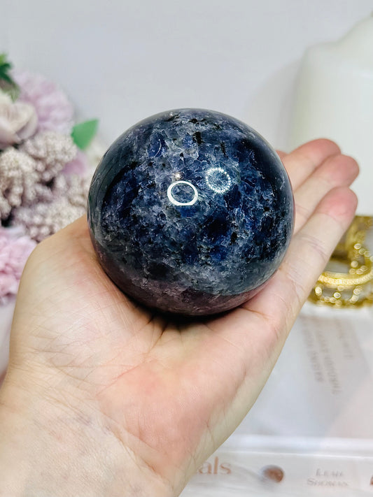 Cordierite Sphere on Stand 401g