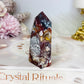 Mexican Lace Druzy Agate Tower 7cm