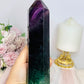 Large Purple & Green Chunky Fluorite Tower with Rainbows 19.5cm 943g