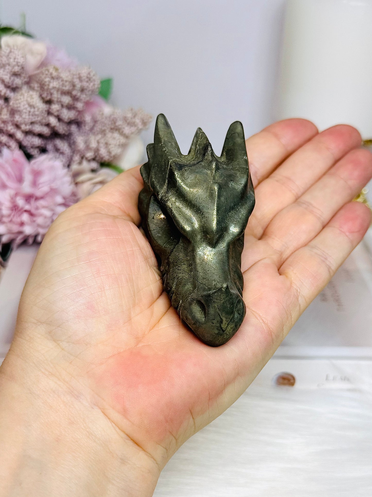 Pyrite Carved Dragon 7.5cm 210g
