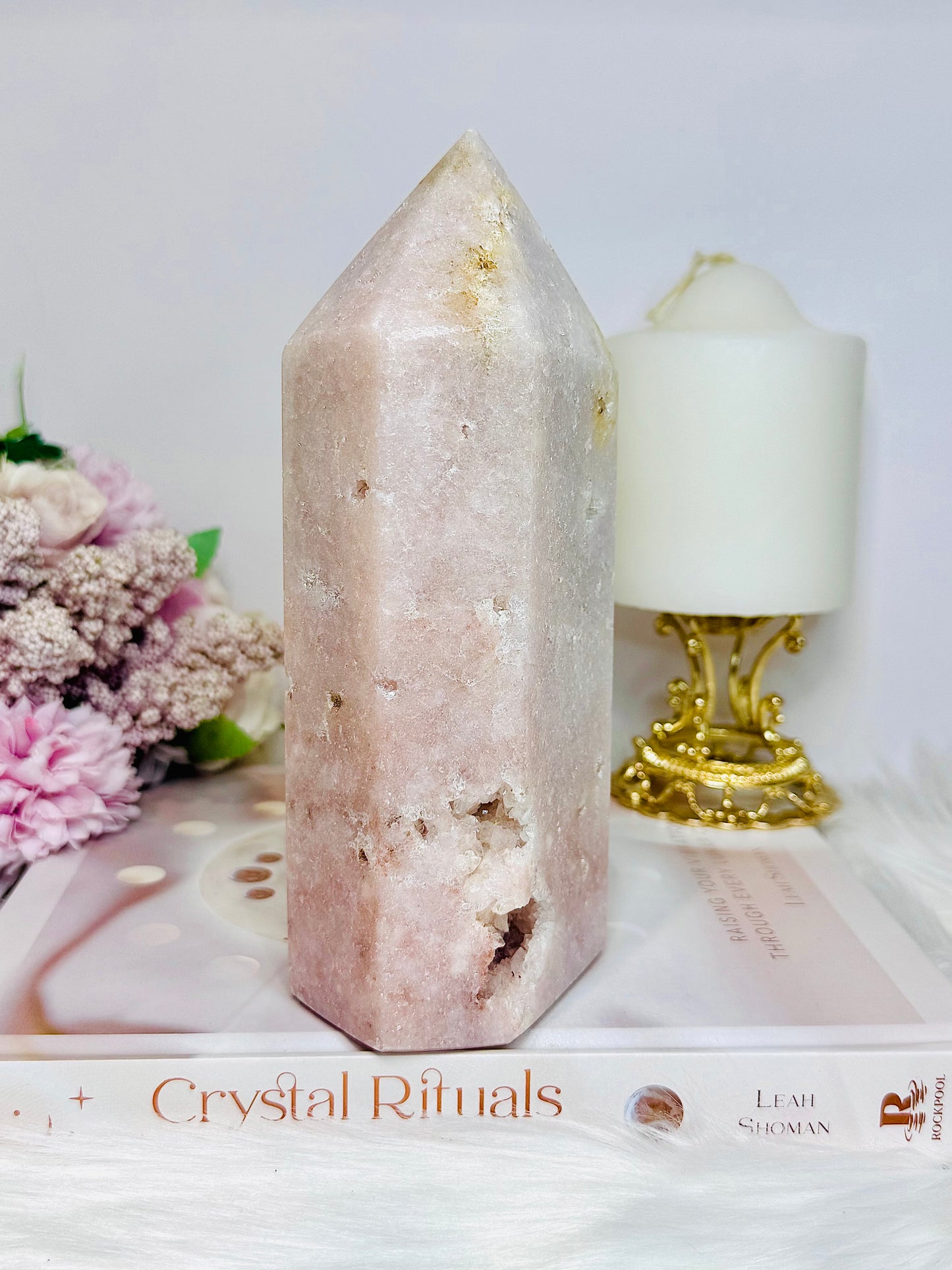 Large Chunky Pink Amethyst Druzy Tower 17cm 1.16KG