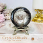 Large Purple Mica Flashy Sphere On Stand 393g
