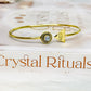 Brass Moonstone Evil Eye Bangle