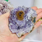Large 328gram Natural Stalactite Eye Base Cut Amethyst Cluster From Uruguay