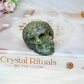 Moss Agate Carved Skull 5.5cm