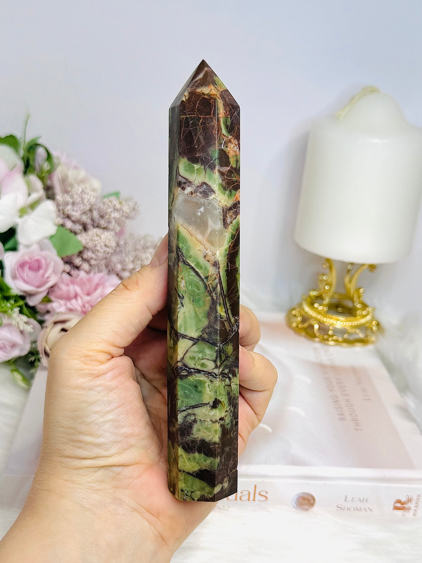 Money Agate Tower 16.5cm