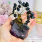 Black Tourmaline Tree of Natural Purpurite Base 12cm