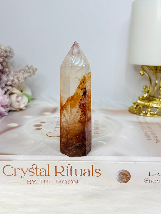 High Grade Fire Quartz Tower 9cm