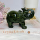 Large Green Jade Carved Elephant 12cm 503g