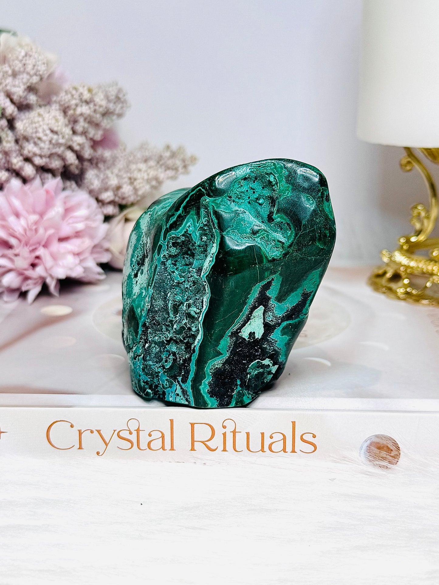 Large Malachite | Chrysocolla Polished Natural Freeform 415g