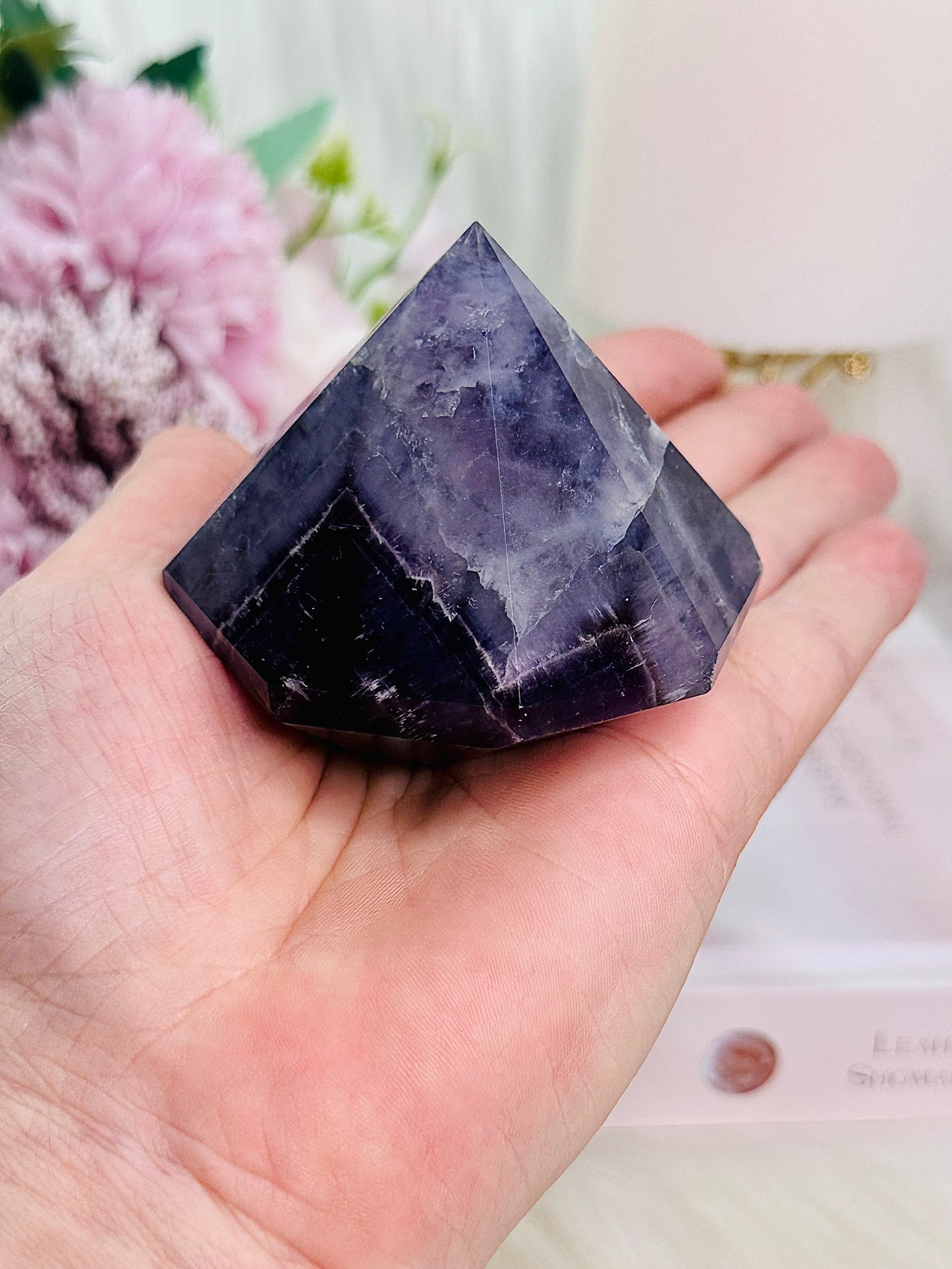 Stunning Amethyst Faceted Carved Diamond