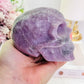 Large Purple Lepidolite Carved Skull 10cm 681grams