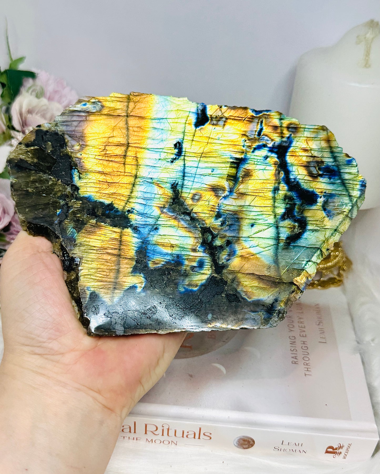 Labradorite Double Sided Slab 17.5cm