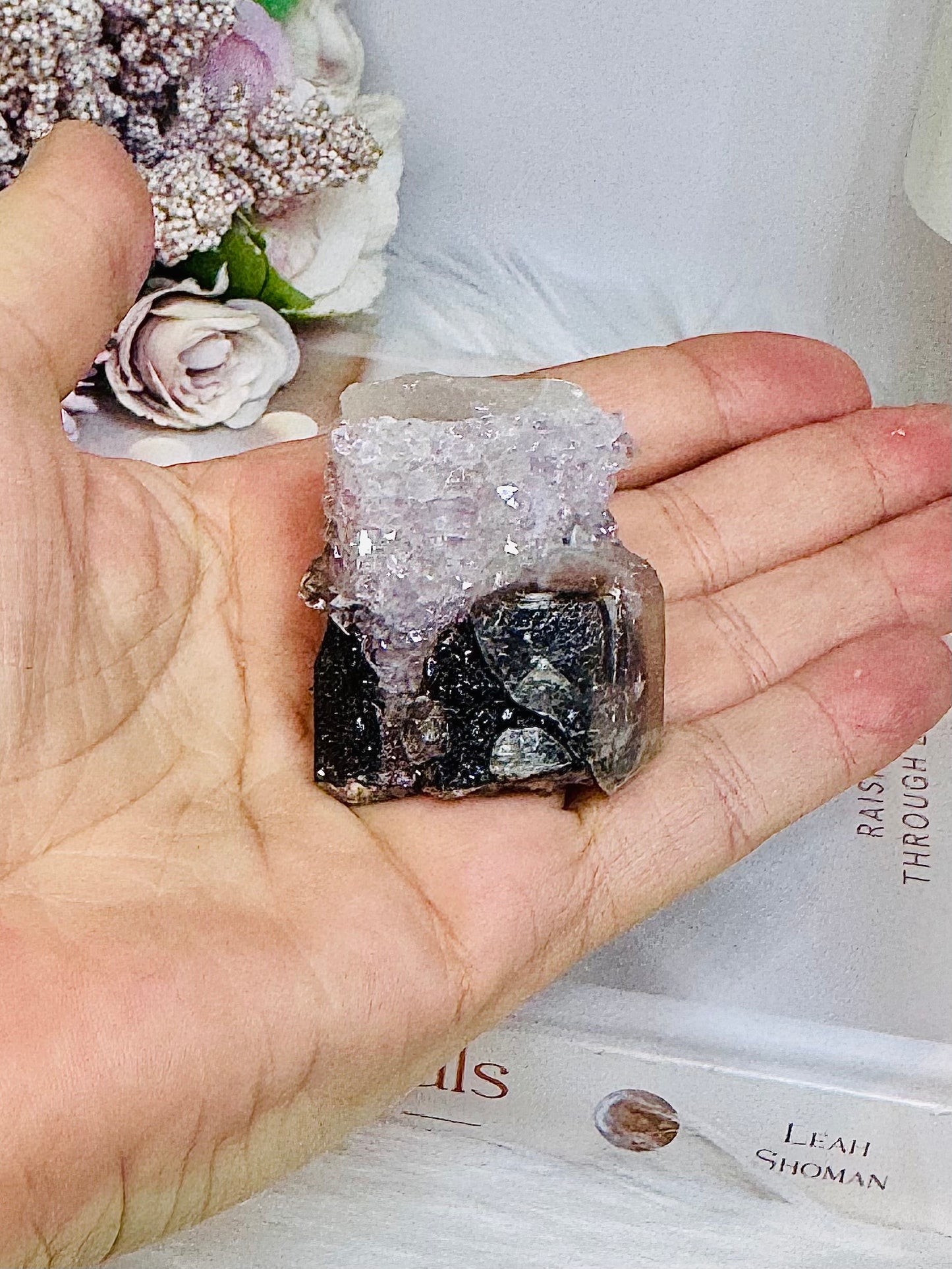 High Grade Amethyst in Calcite Cluster 73g