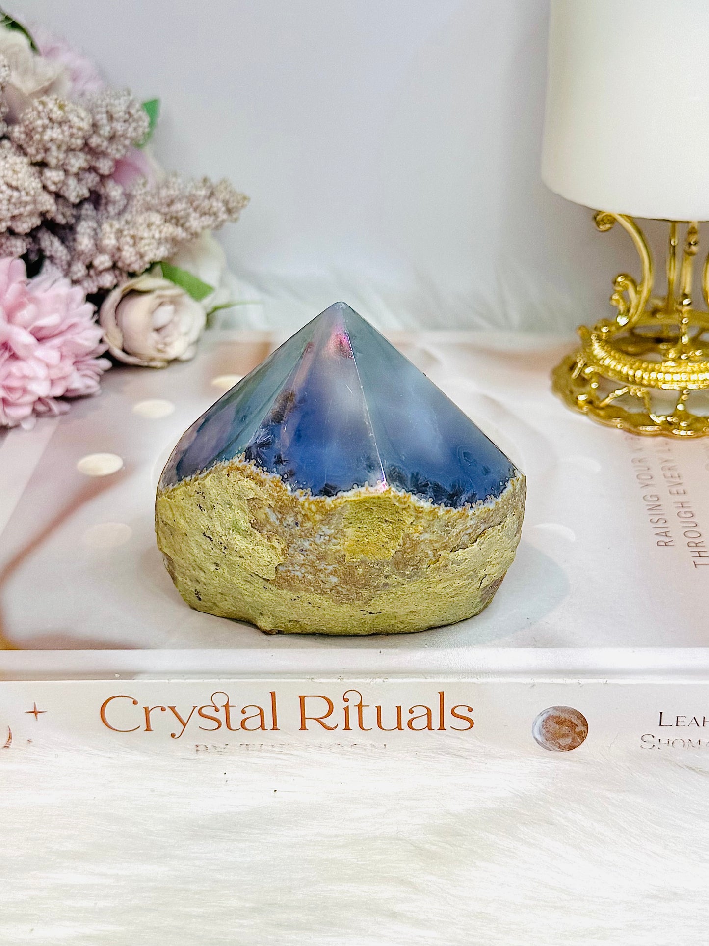 High Grade Angel Aura Agate Polished Top 321g