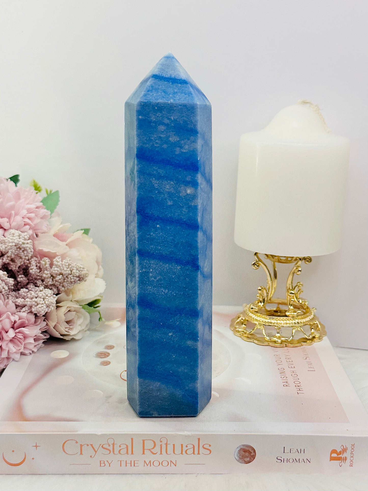 Stunning Natural Large Chunky Blue Aventurine Tower 19cm