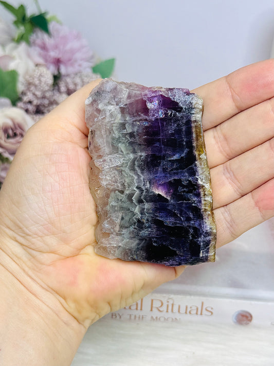 Natural Rainbow Fluorite Slab 8cm