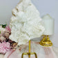 Large Natural Clear Quartz Specimen On Gold Stand 25cm 1.18KG