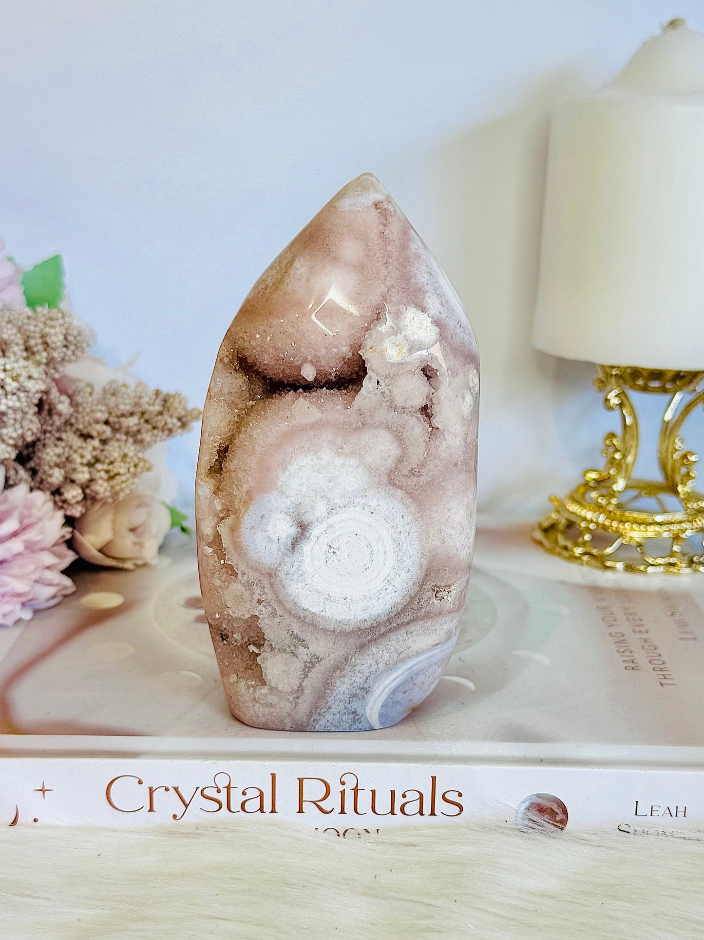 Natural Polished Pink Amethyst Druzy Freeform 12.5cm 652grams