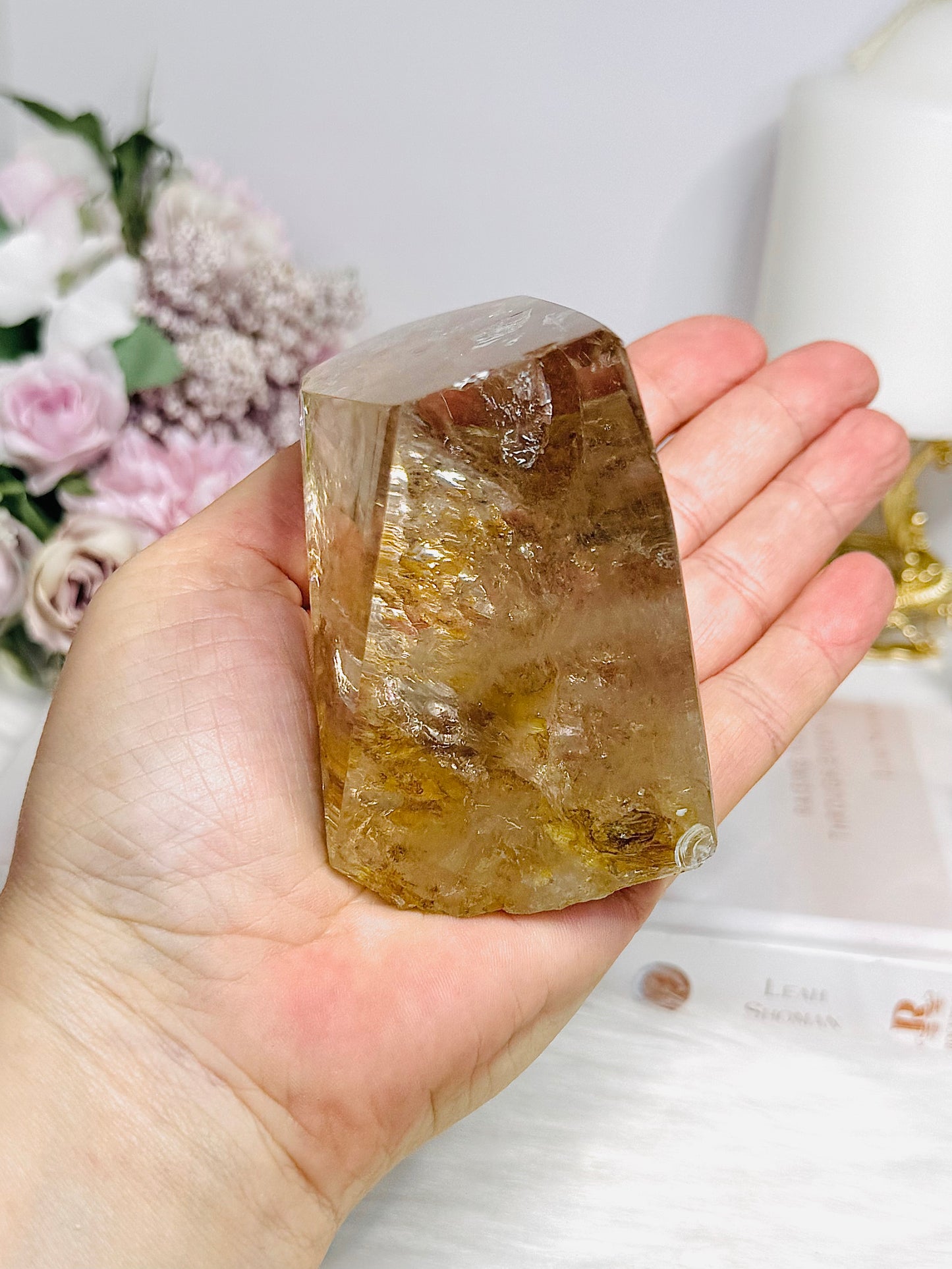 Natural Golden Healer Quartz Polished Freeform 10cm 421g