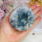 Blue Celestite Large Chunky Natural Druzy Sphere On Stand 648grams