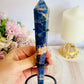 Sodalite Carved Wand | Tower on Stand 17cm