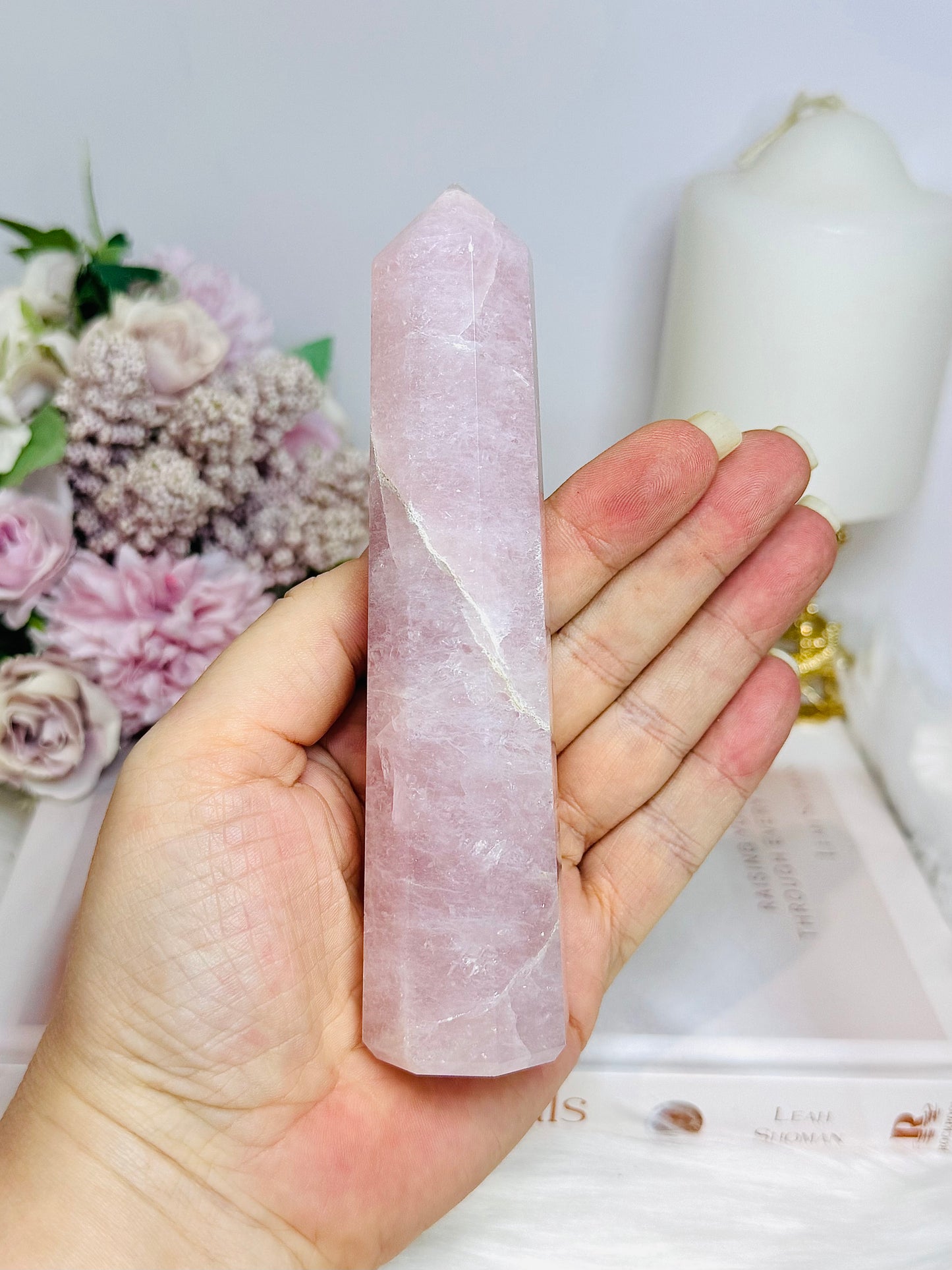 Rose Quartz Chunky Tower 13.5cm