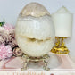 Huge Druzy Agate Carved Egg On Stand 1.75KG