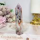 Flower Agate Druzy Tower 11.5cm
