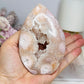 Druzy Flower Agate Flame on Stand 11cm