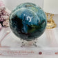 Divine Huge 1.43KG Natural Ocean Jasper Druzy Sphere On Stand